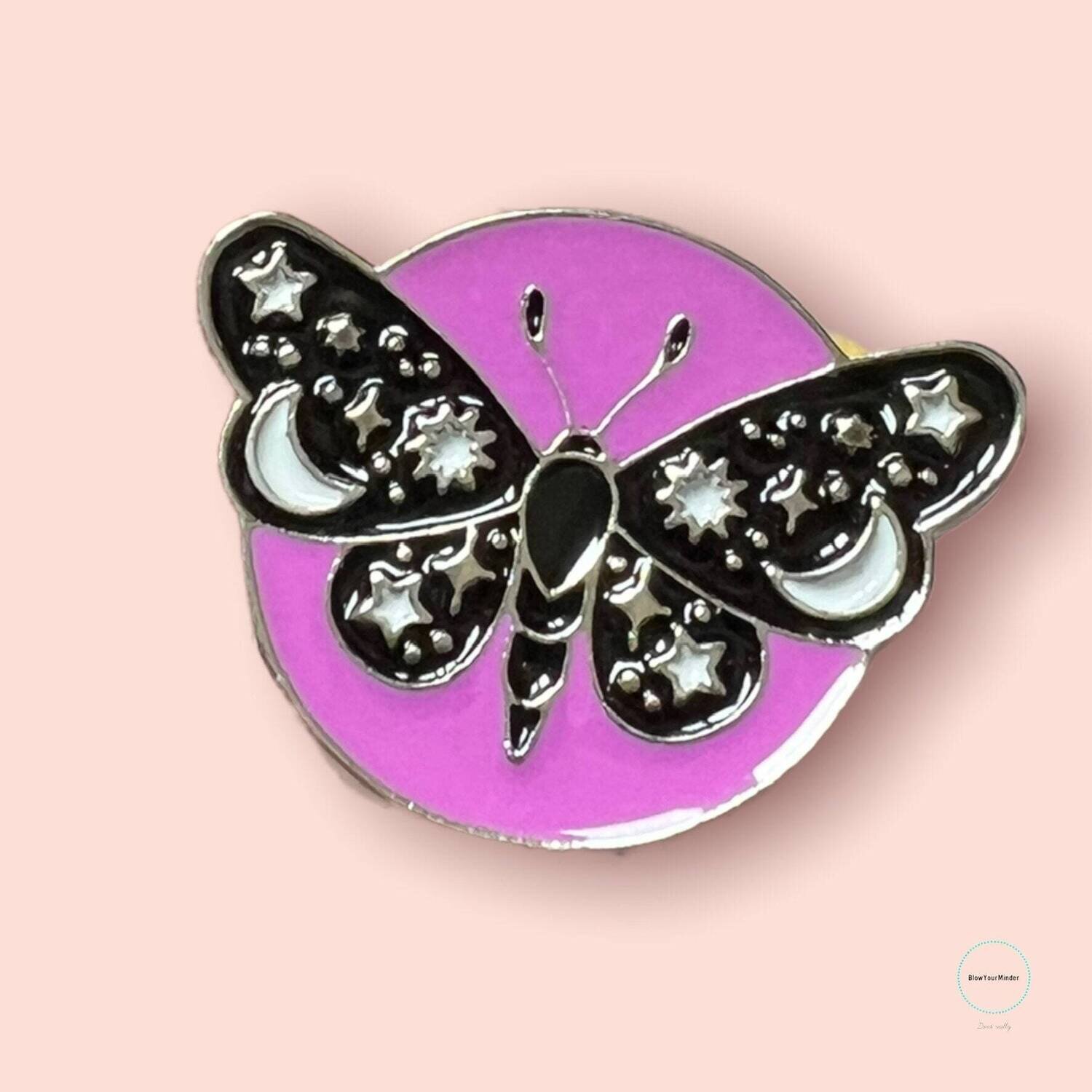 Beautiful Moth - Butterfly - Insect - Witchy - Moon - Bug - Needle Minder - Pin - Magnet