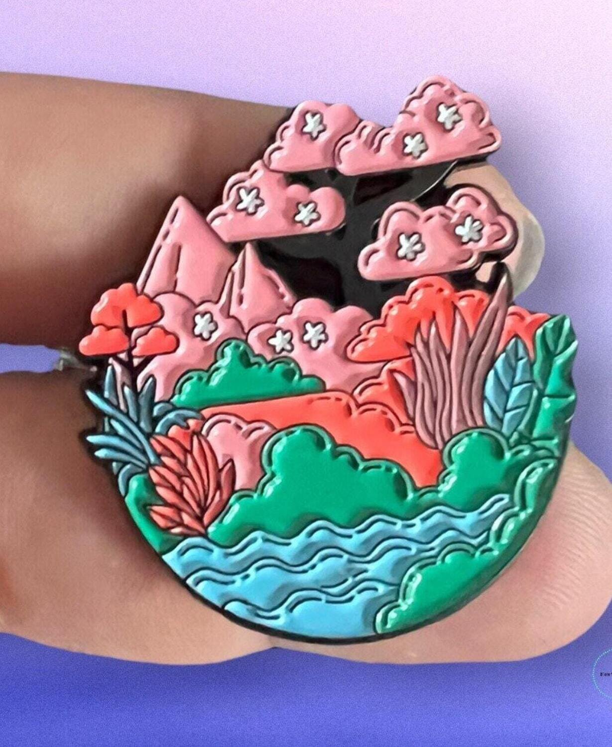 Nature - Psychedelic - Needle Minder - Pin - Magnet