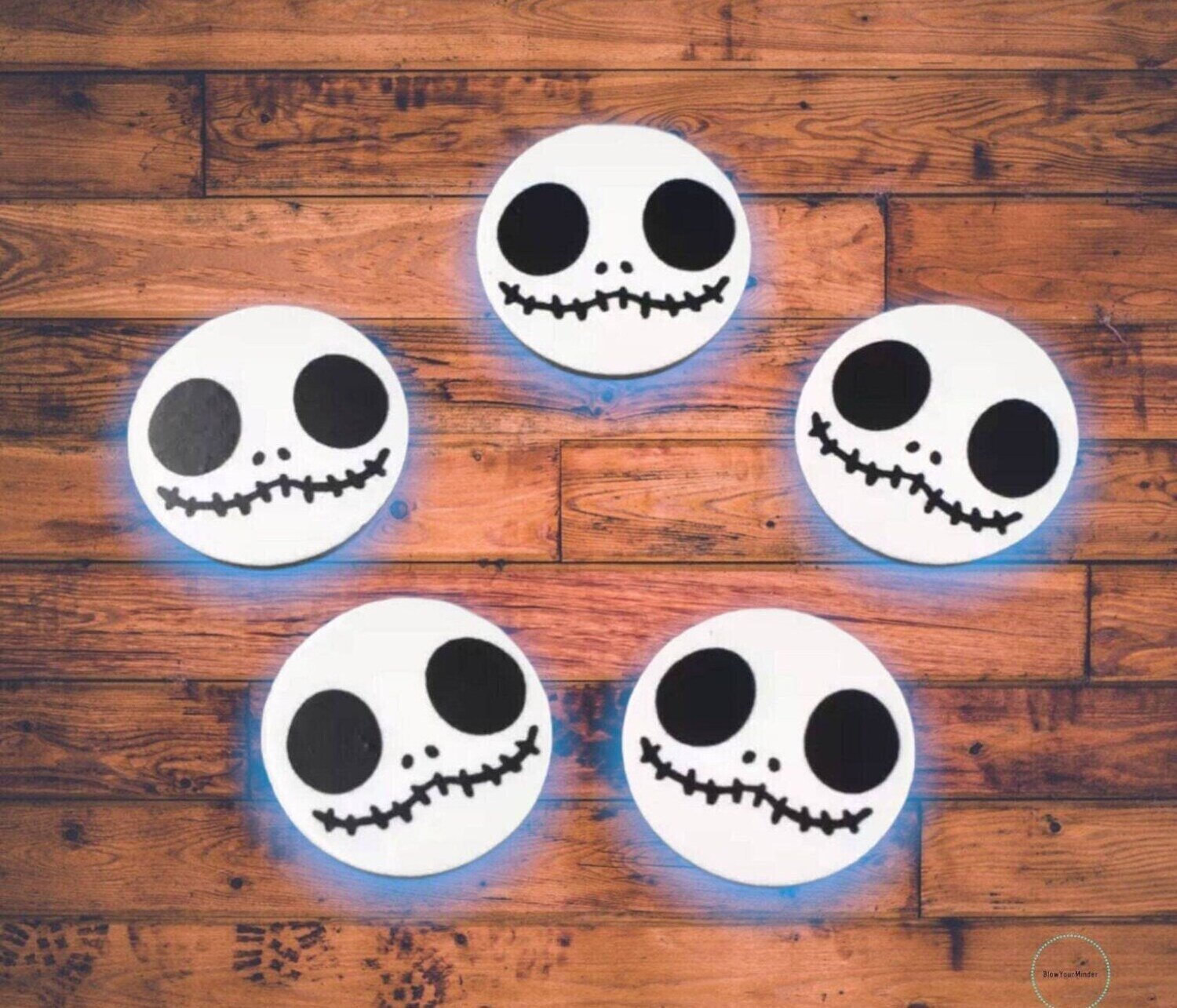 Set Of 2 - Very Small - Jack - Nightmare Before Christmas Acrylic - Needle Minder - Pin - Magnet