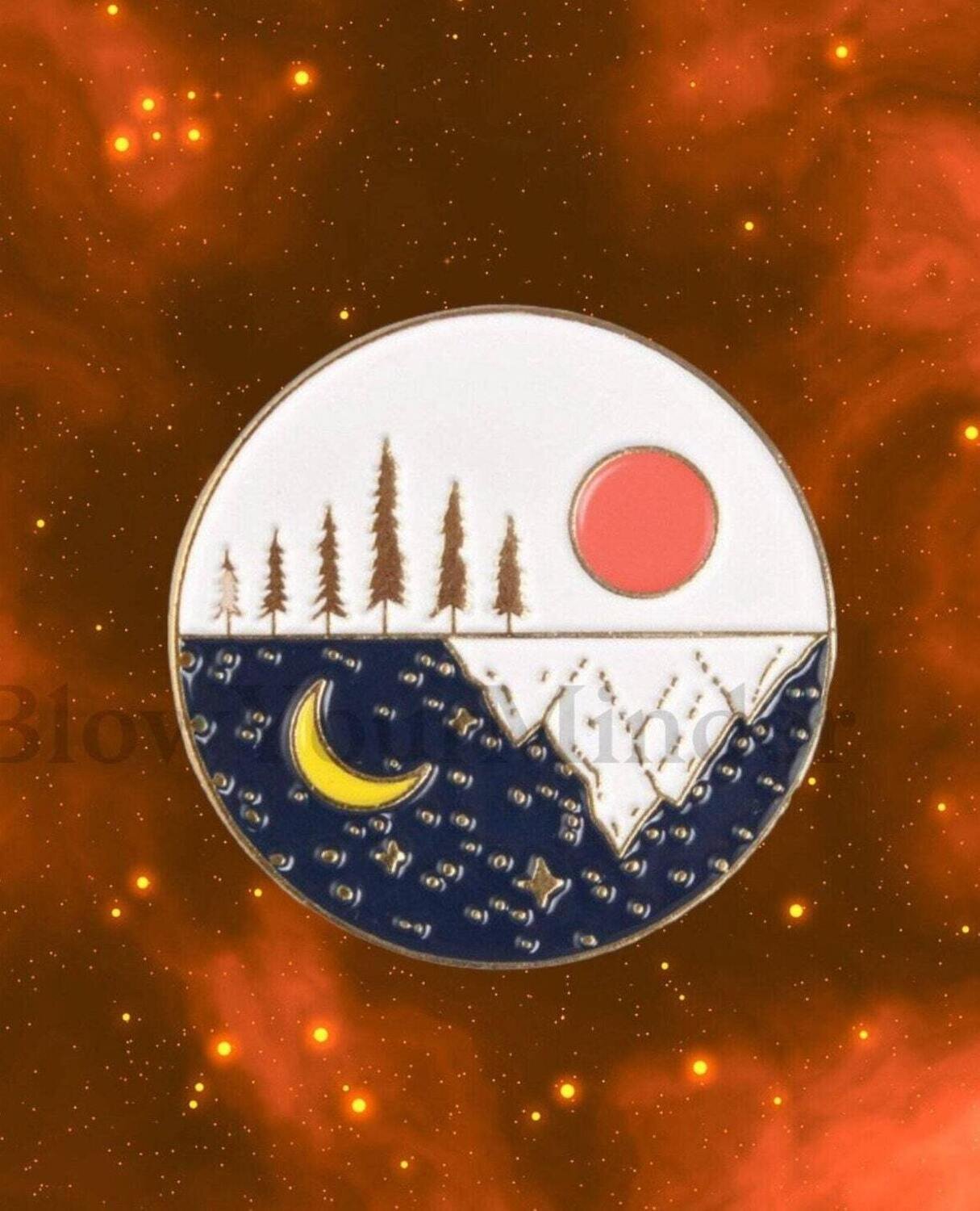 Nature - Night - Day - Needle Minder - Pin - Magnet
