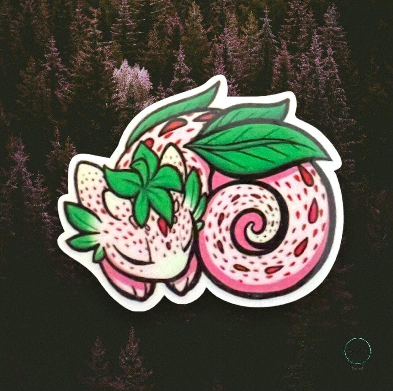 Flower Dragon - Acrylic - Needle Minder - Pin - Magnet