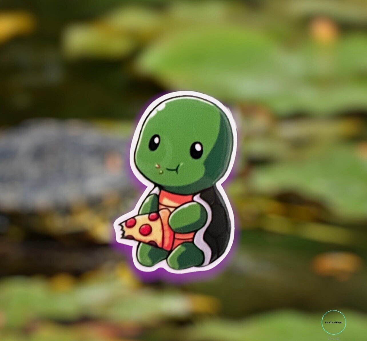 Pizza Turtle - Za - Acrylic - Needle Minder - Pin - Magnet