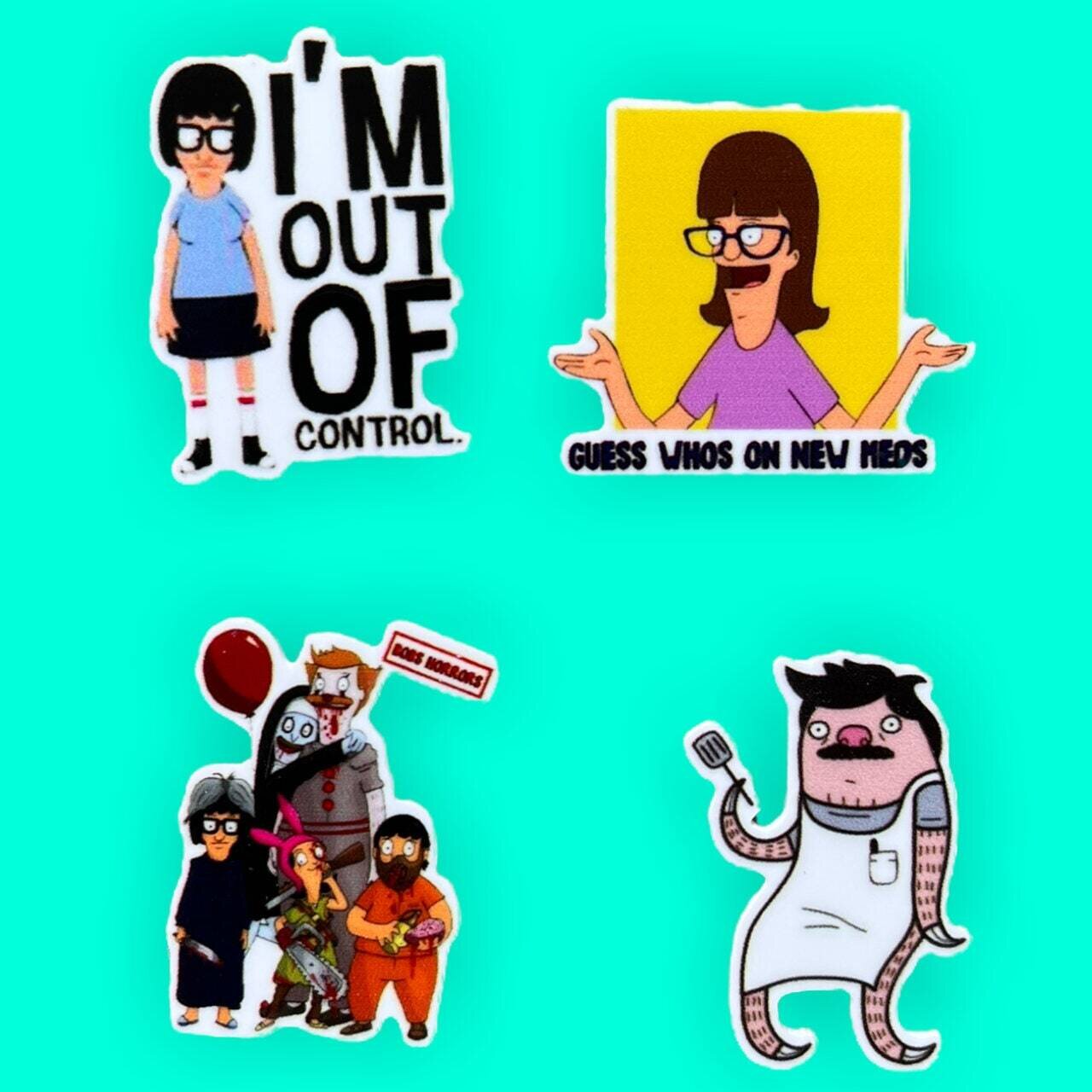 Bobs Burgers Halloween - Horror Costumes - Acrylic - Needle Minder - Pin - Magnet