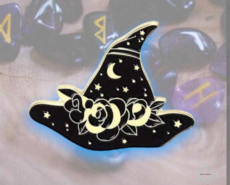 Hat - Witch - Witch’s Hat - Halloween - Beautiful - Simple - Needle Minder - Pin - Magnet
