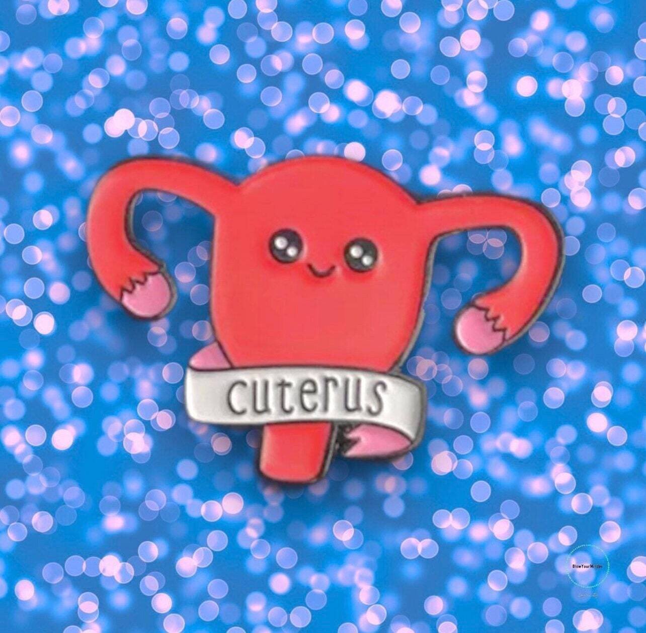 Cuterus Uterus - Female - Needle Minder - Pin - Magnet