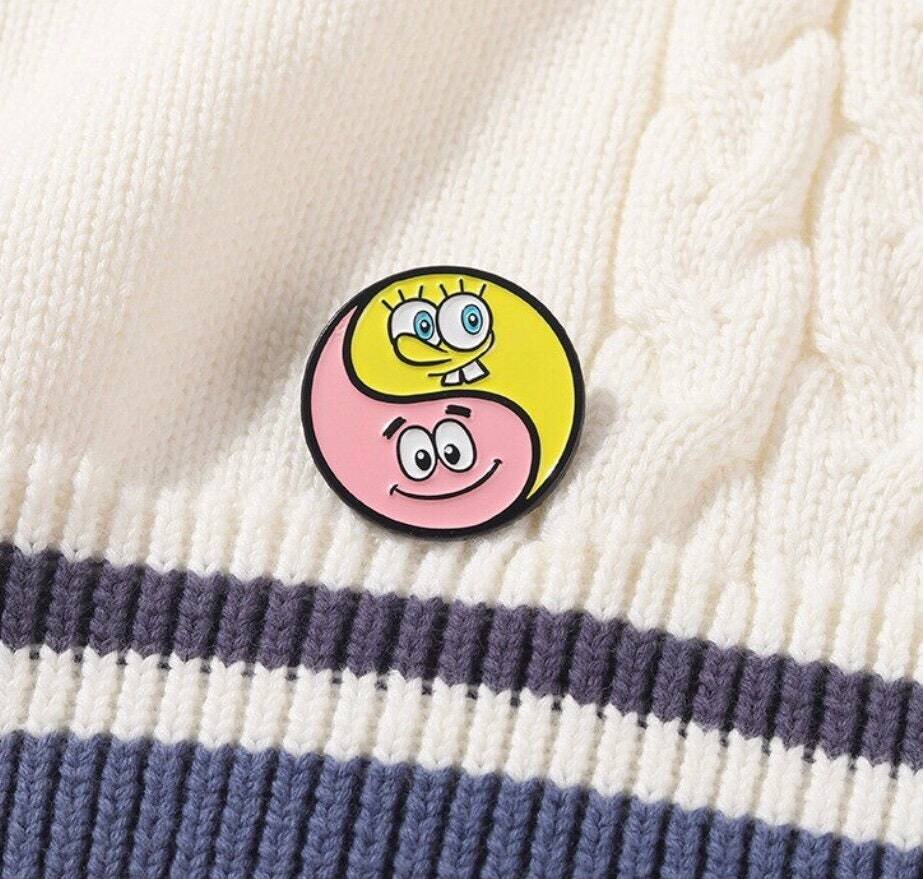 SpongeBob - Yin Yang - Ying Yang - Patrick - Needle Minder - Pin - Magnet