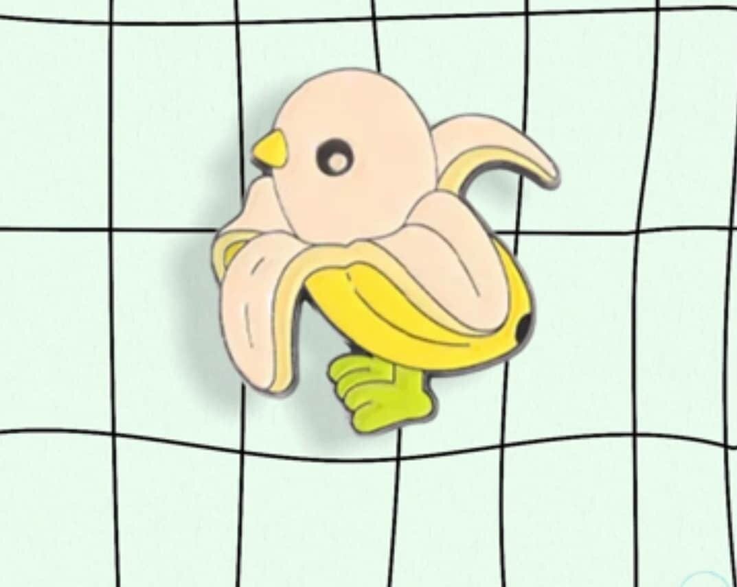 Banana Bird - Funny - Needle Minder - Pin - Magnet