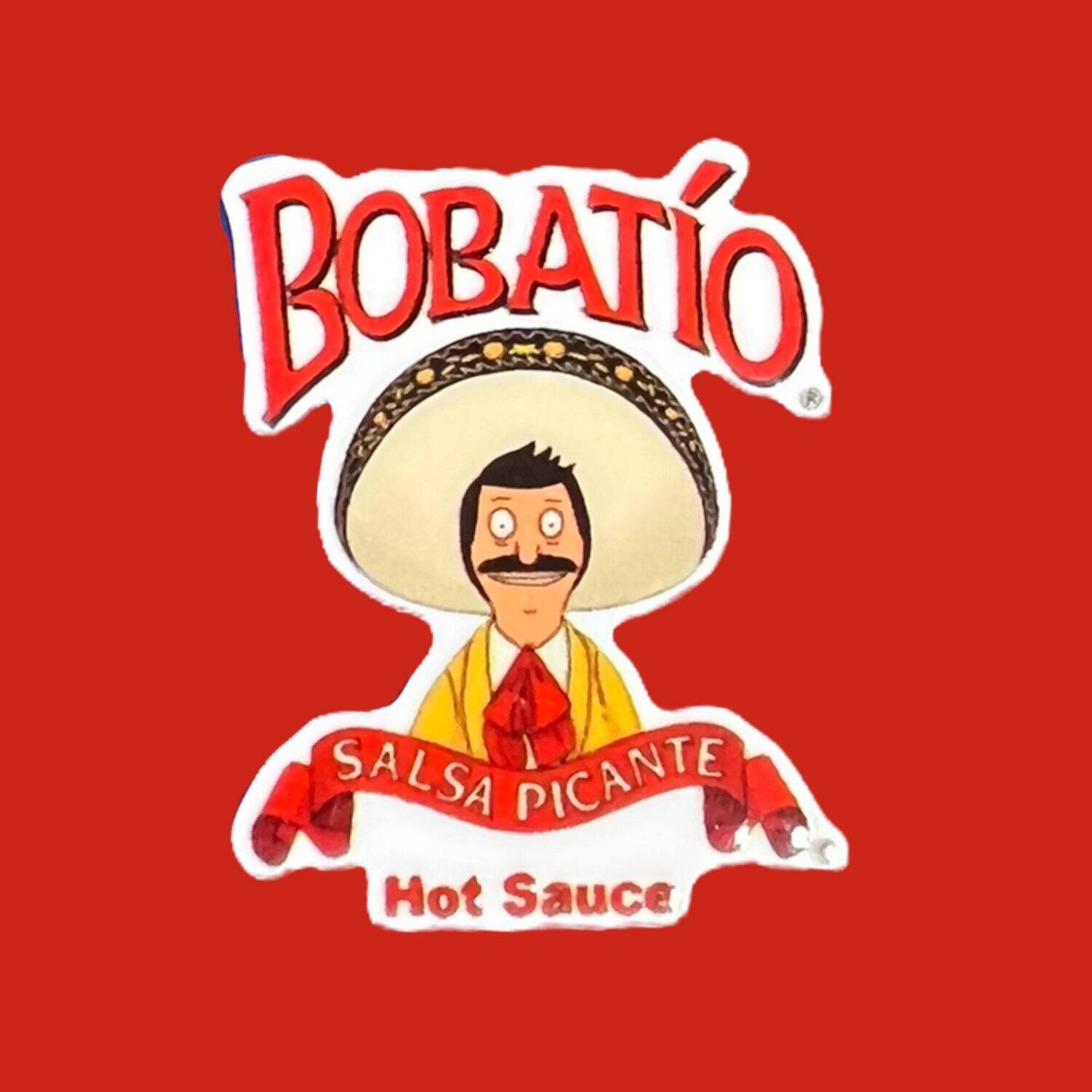 Boboatio - Bobs Burgers Hot Sauce - Funny - Acrylic - Needle Minder - Pin - Magnet