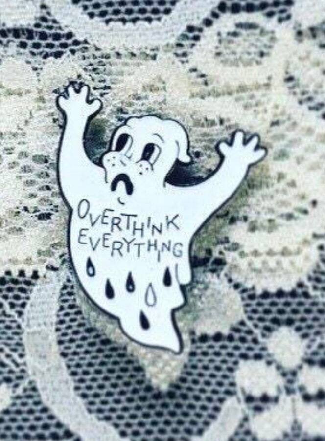 Overthink Everything Ghost - Needle Minder - Pin - Magnet