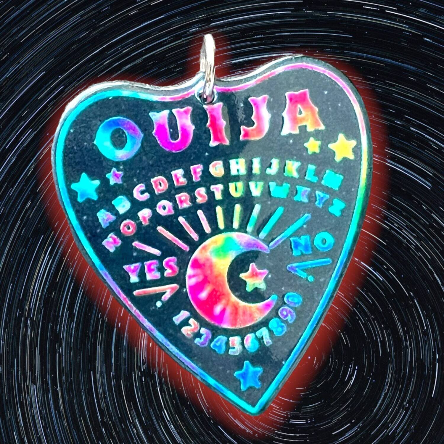 Planchette - Ouija - Rainbow - Witchy - Summon Spiritual - Game - Charm - Acrylic - Needle Minder - Pin - Magnet