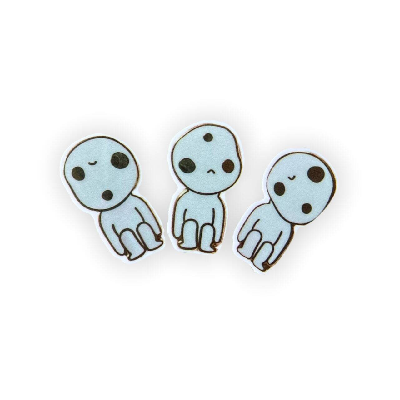 Set Of 3 - Kodama - Anime - Animation - Acrylic - Needle Minder - Pin - Magnet