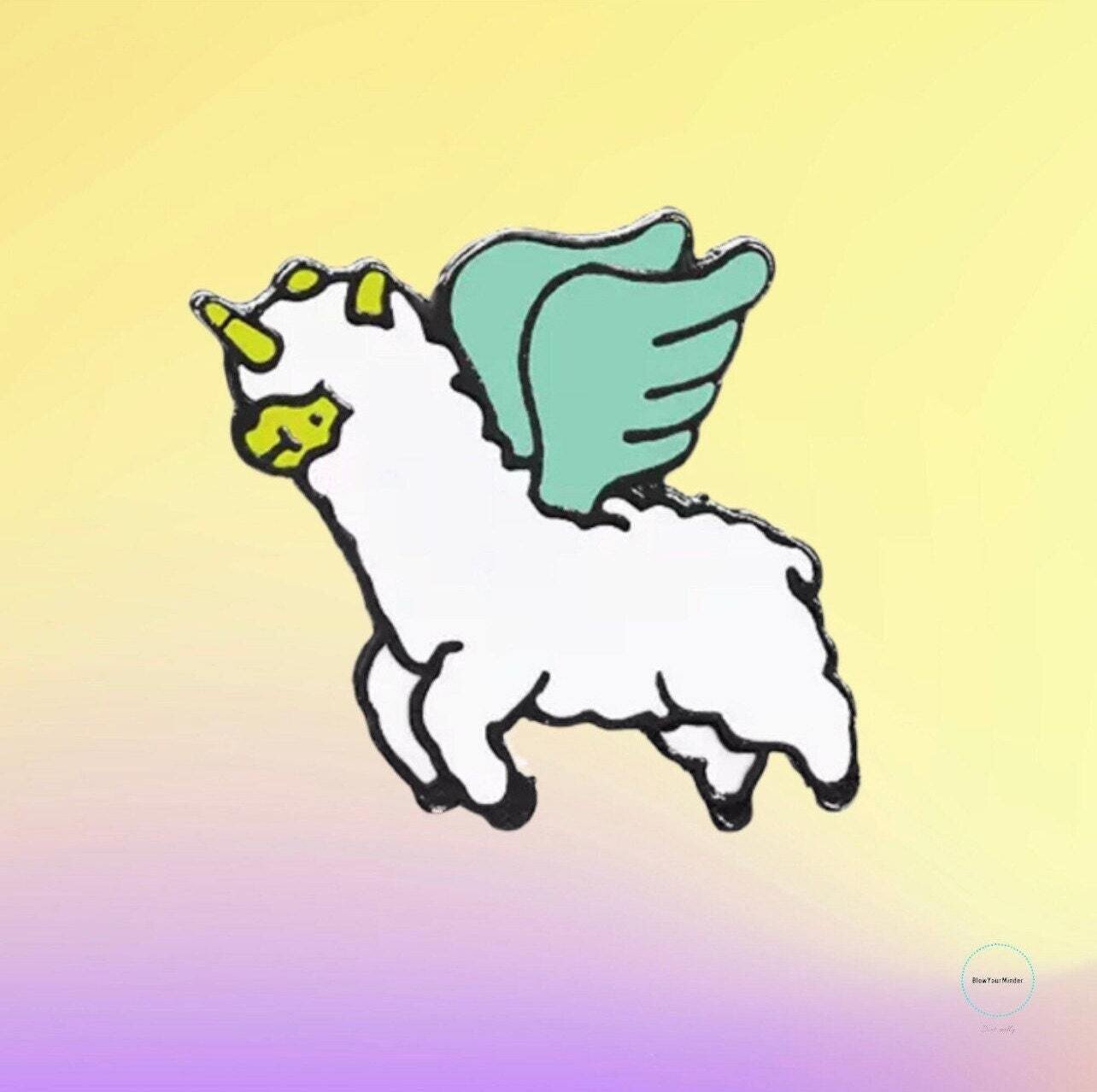 Flying Llama - Needle Minder - Pin - Magnet