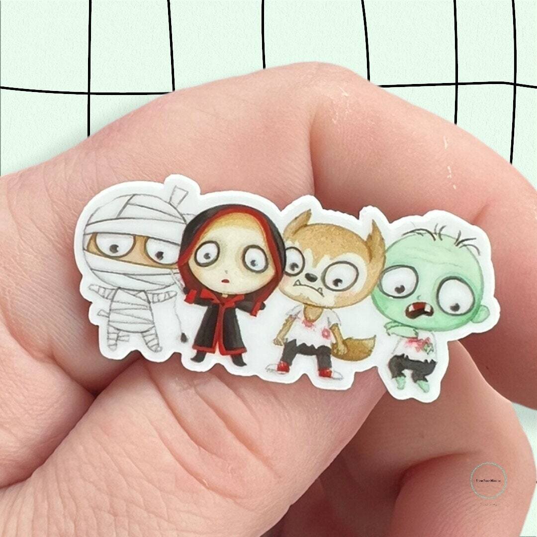 Little Monsters - Halloween - Acrylic - Needle Minder - Pin - Magnet