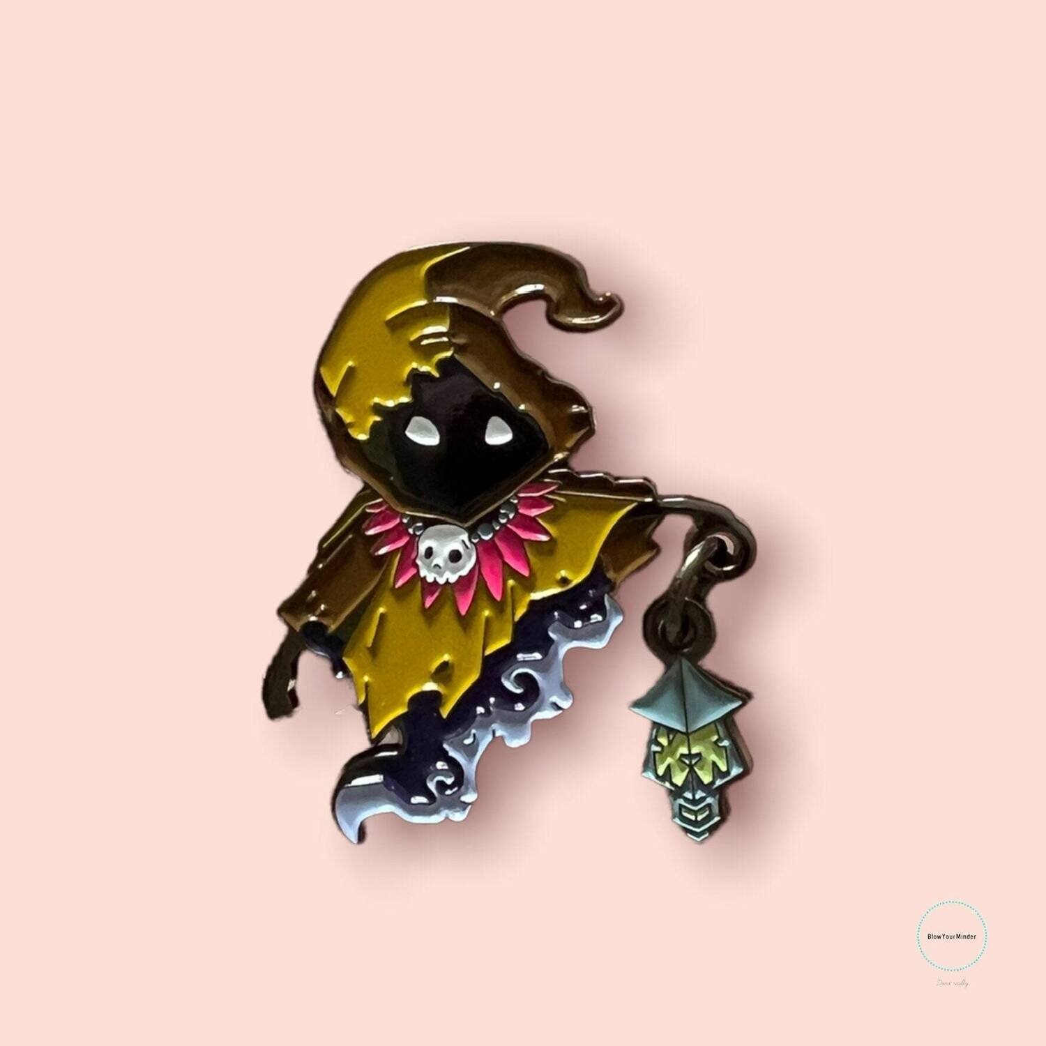 Grim Reaper With Hanging Lantern - Charm - Death - Scary - Needle Minder - Pin - Magnet