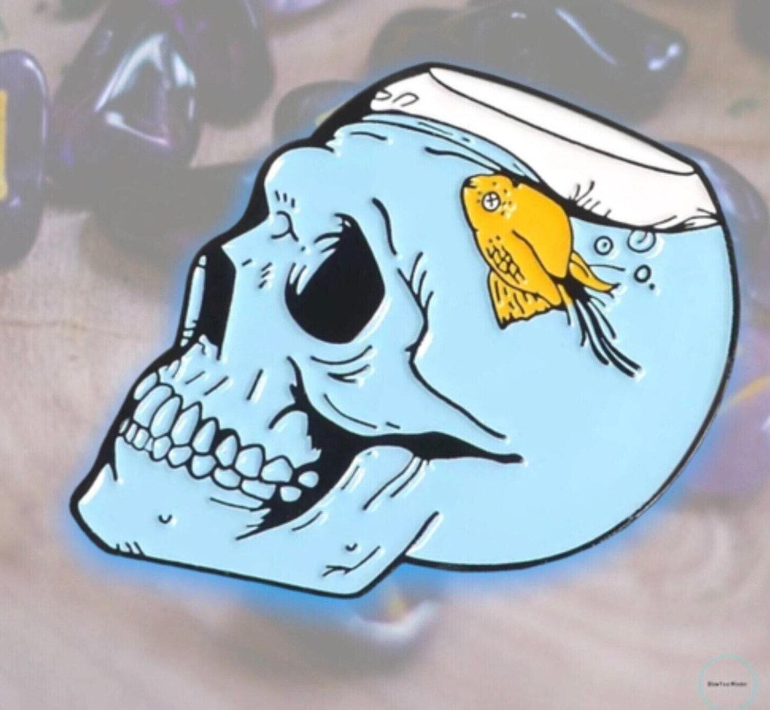 Skull -  Fish - Skeleton - Bones - Needle Minder - Pin - Magnet