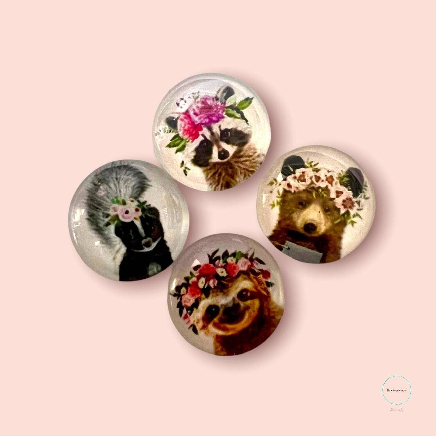 Small - Sloth - Bear - Raccoon - Skunk - Needle Minder - Pin - Magnet