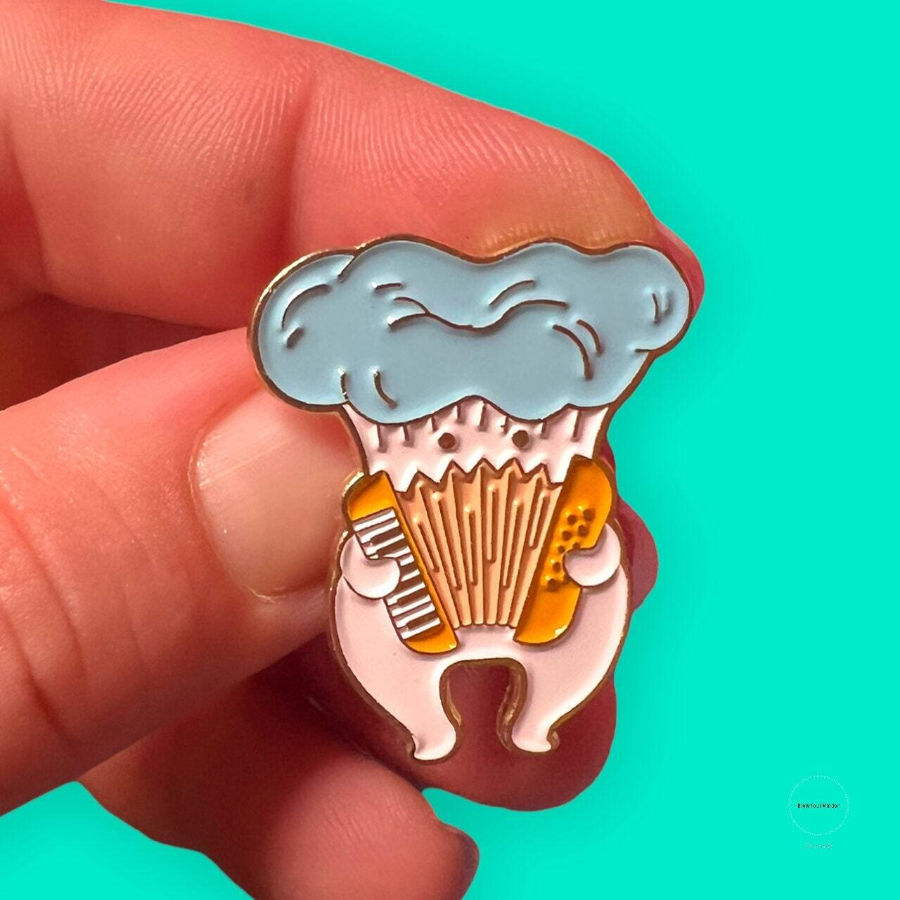 Mushroom - Accordion -  - Needle Minder - Pin - Magnet