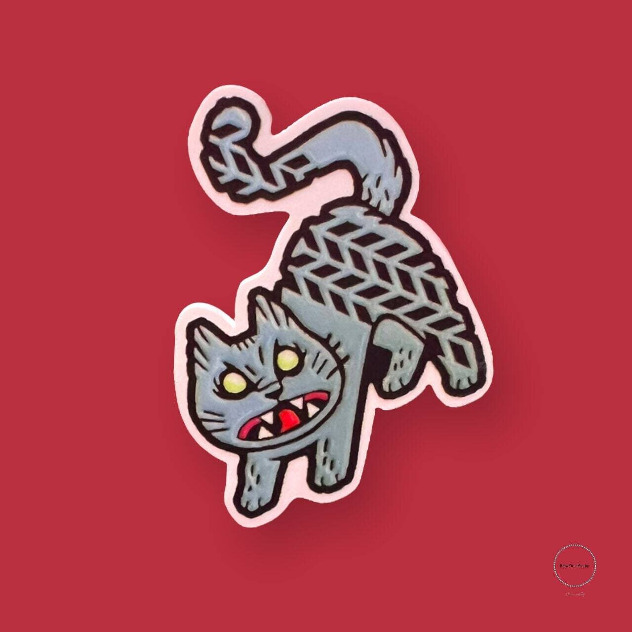 Pet Sematary - Cat - Church - Acrylic - Needle Minder - Pin - Magnet