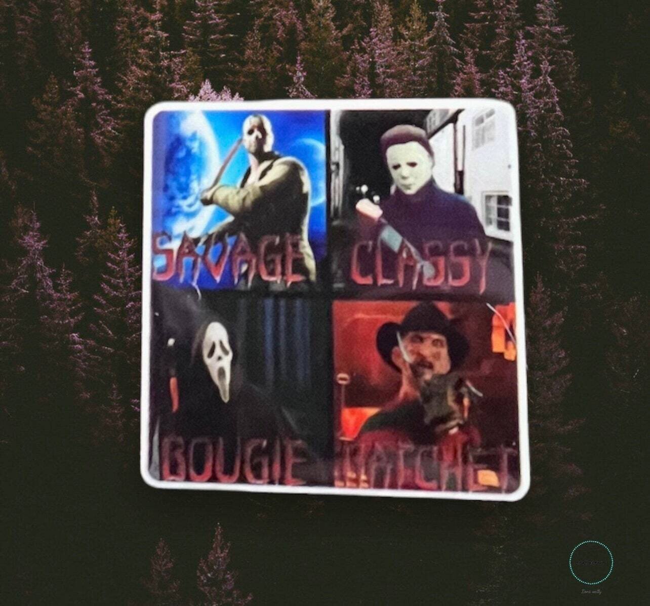 Savage - Ratchet - Classy - Bougie - Killer - Jason - Myers - Horror - Movie - Thriller - Acrylic - Needle Minder - Pin - Magnet