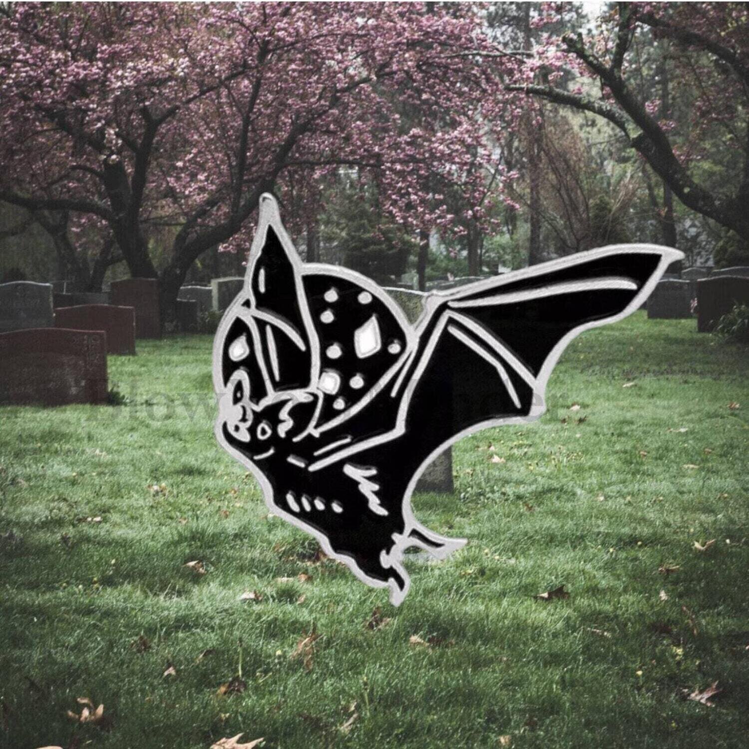 Bat - Large - Sky Puppy - Halloween - Goth - Needle Minder - Pin - Magnet