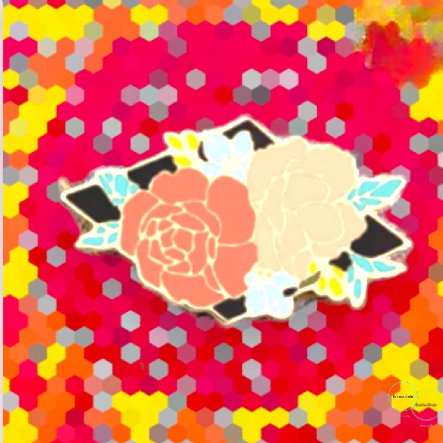 Flowers - Flower - Peonies - Garden - Needle Minder - Pin - Magnet