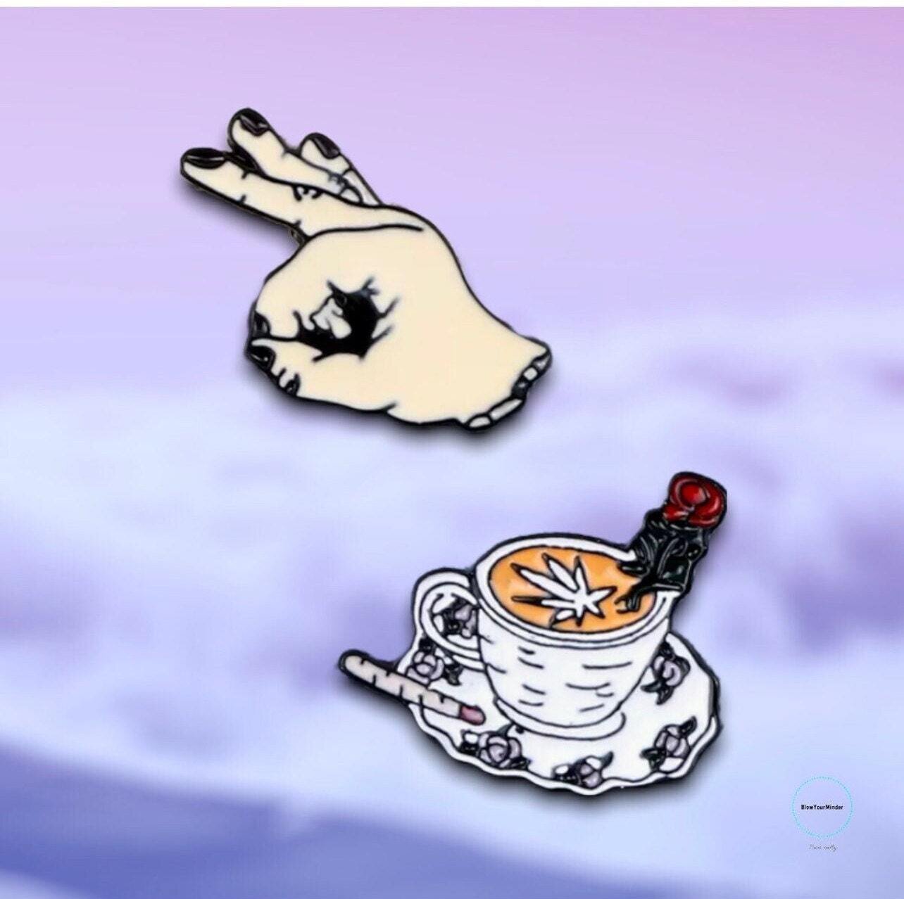 Hand Game - Weed Tea - Funny - Needle Minder - Pin - Magnet
