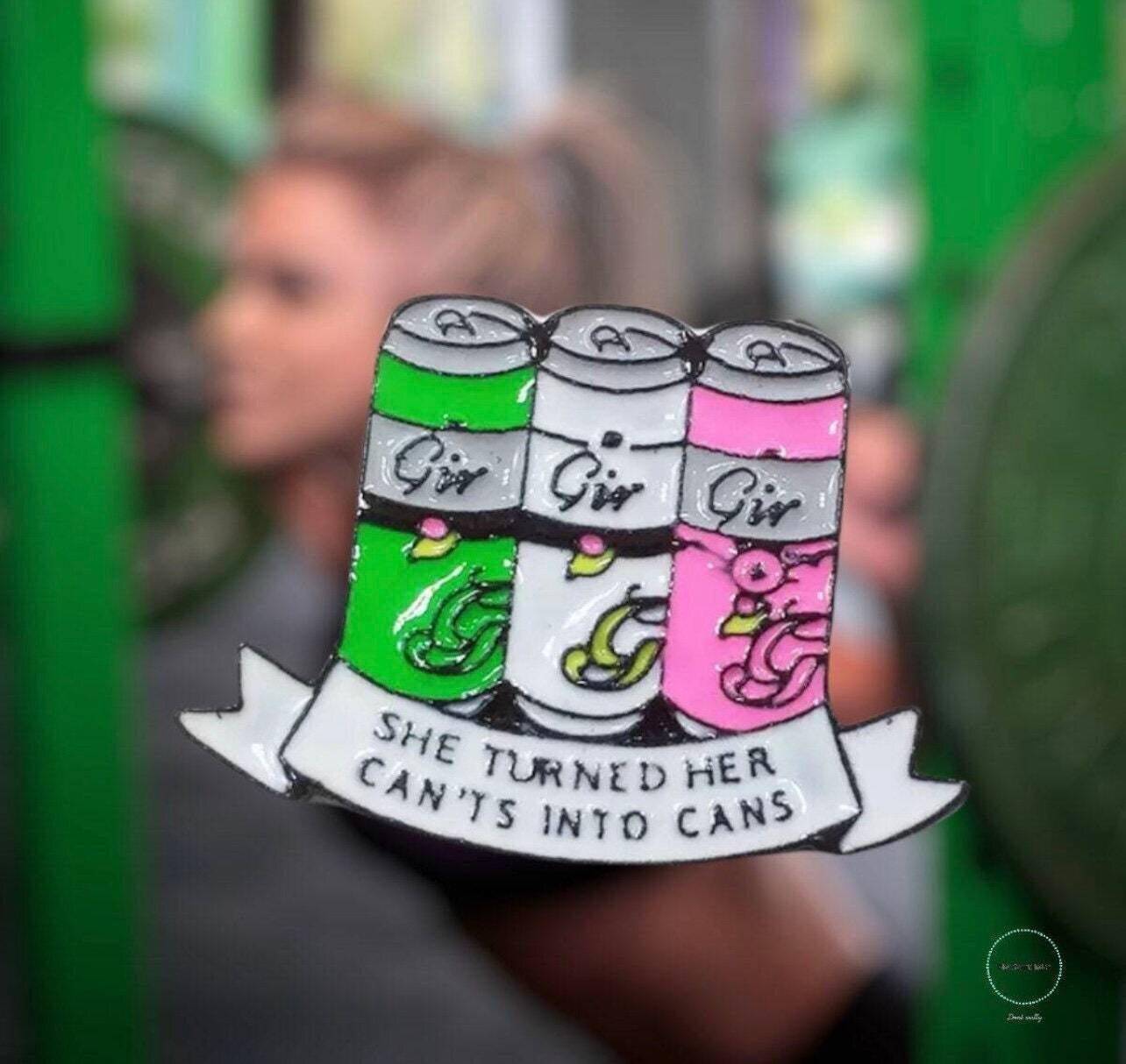 B Grade - She Turned Hers Cants Into Cans - Needle Minder - Pin - Magnet
