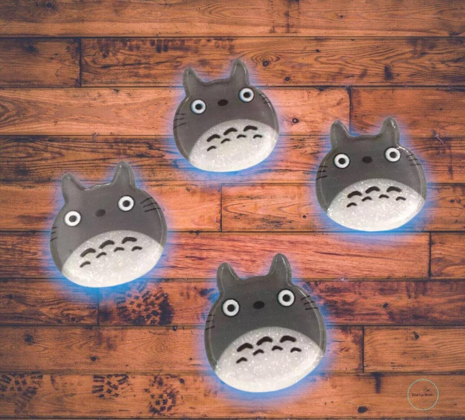 Set Of 2 - Very Small - Totoro - Anime - Acrylic - Needle Minder - Pin - Magnet