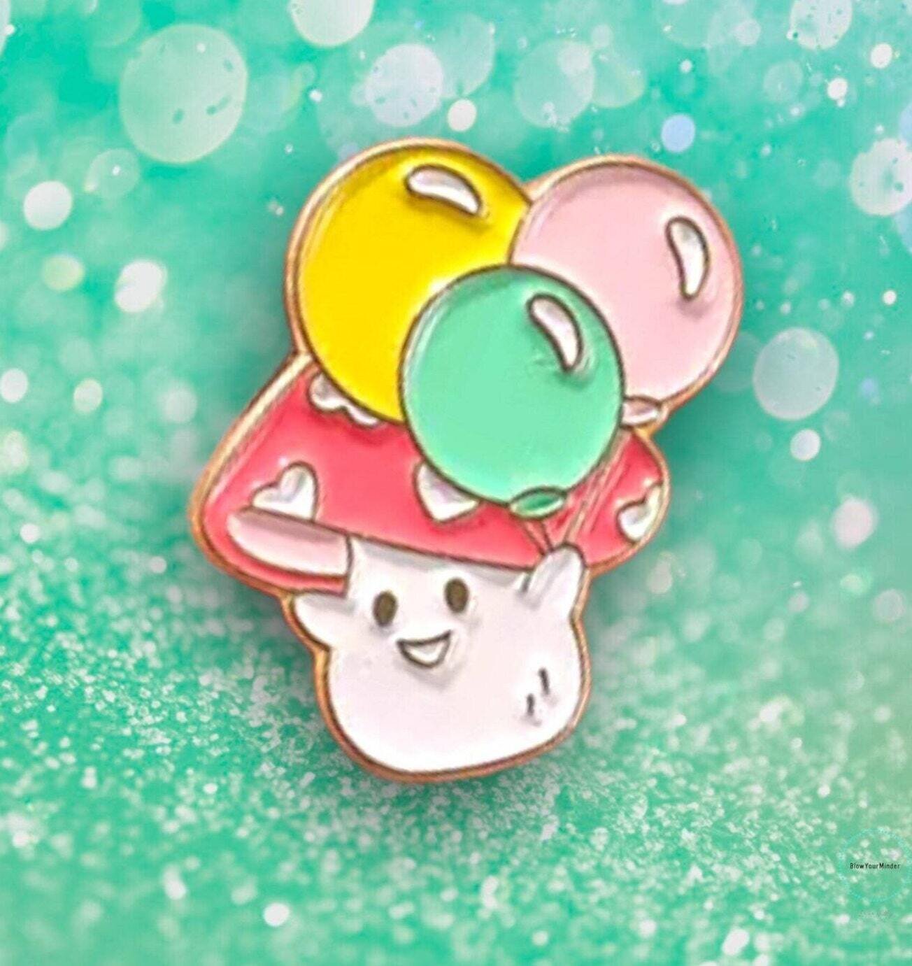 Mushroom - Small - Balloon - Fungi - Nature - Toadstool - Needle Minder - Pin - Magnet