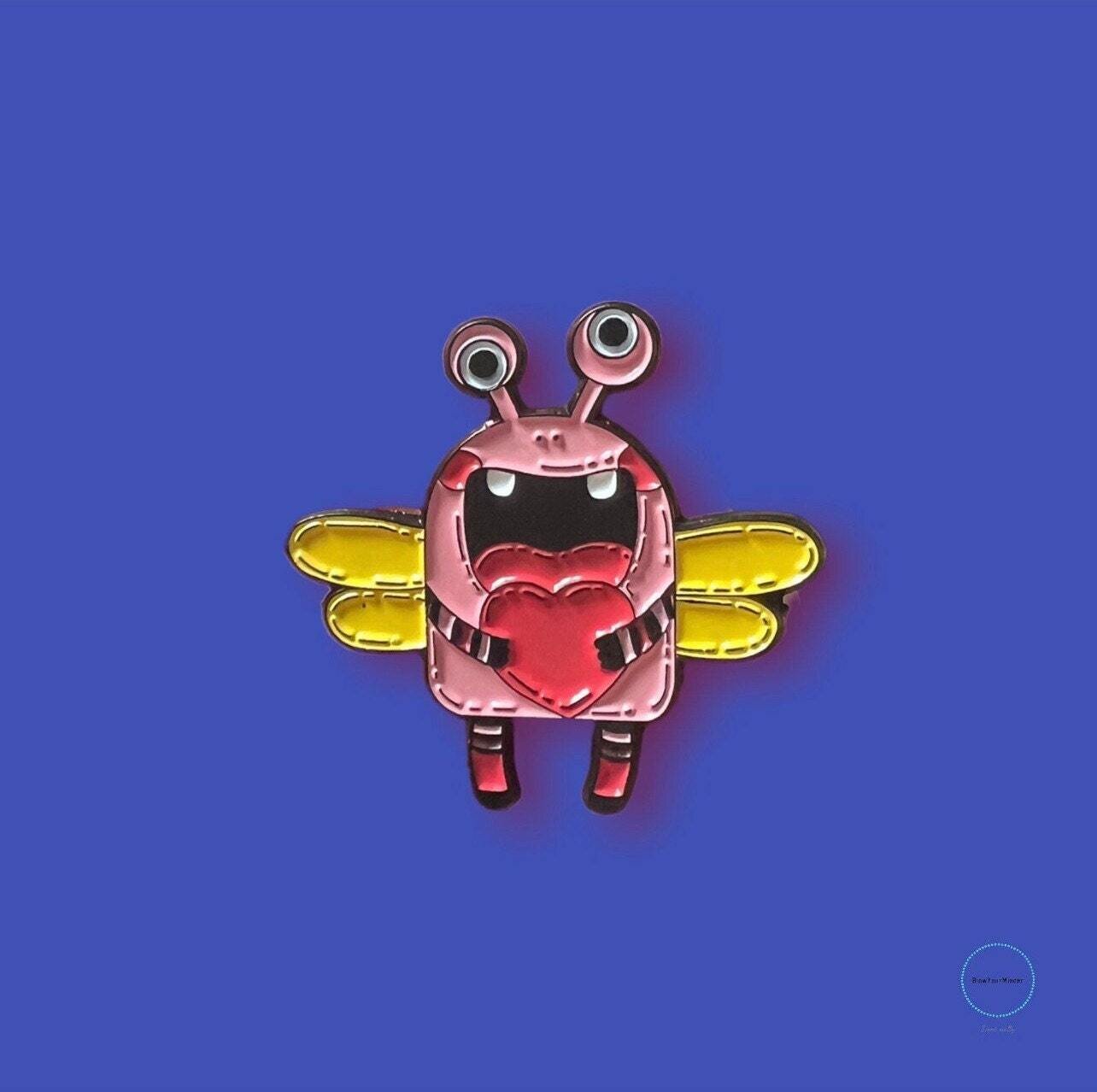 Weird Valentine Bug - Needle Minder - Pin - Magnet