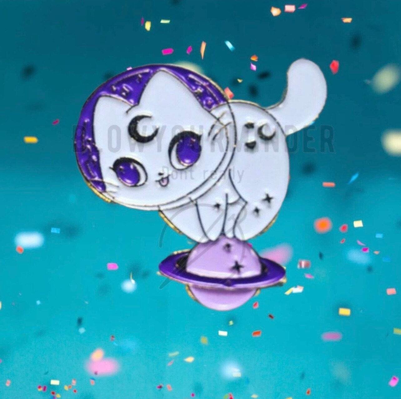 Space Cat - Kitty - Kitten - Saturn - Needle Minder - Pin - Magnet