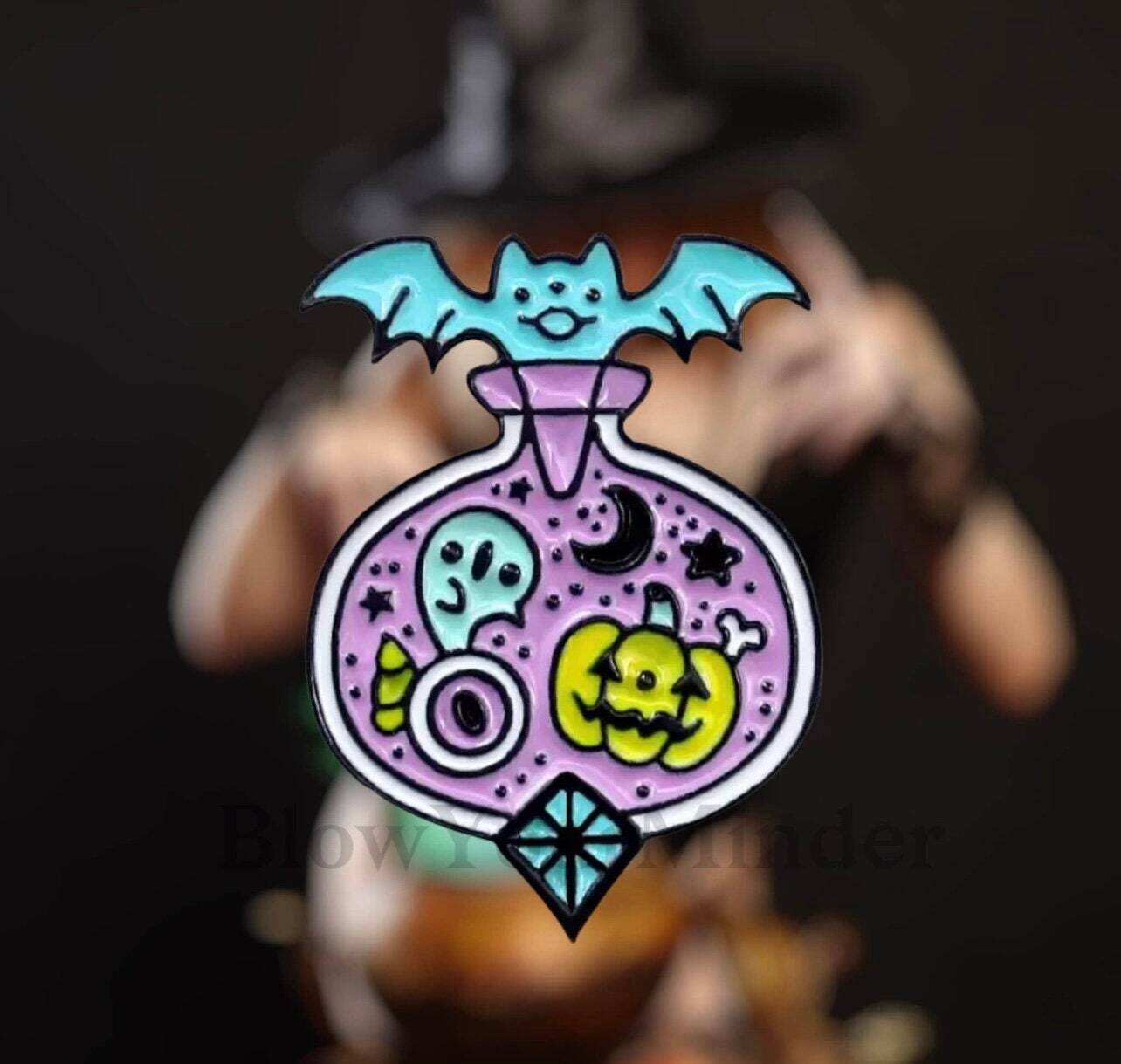 Potion - Witchy - Witch - Bat - Spell - Needle Minder - Pin - Magnet