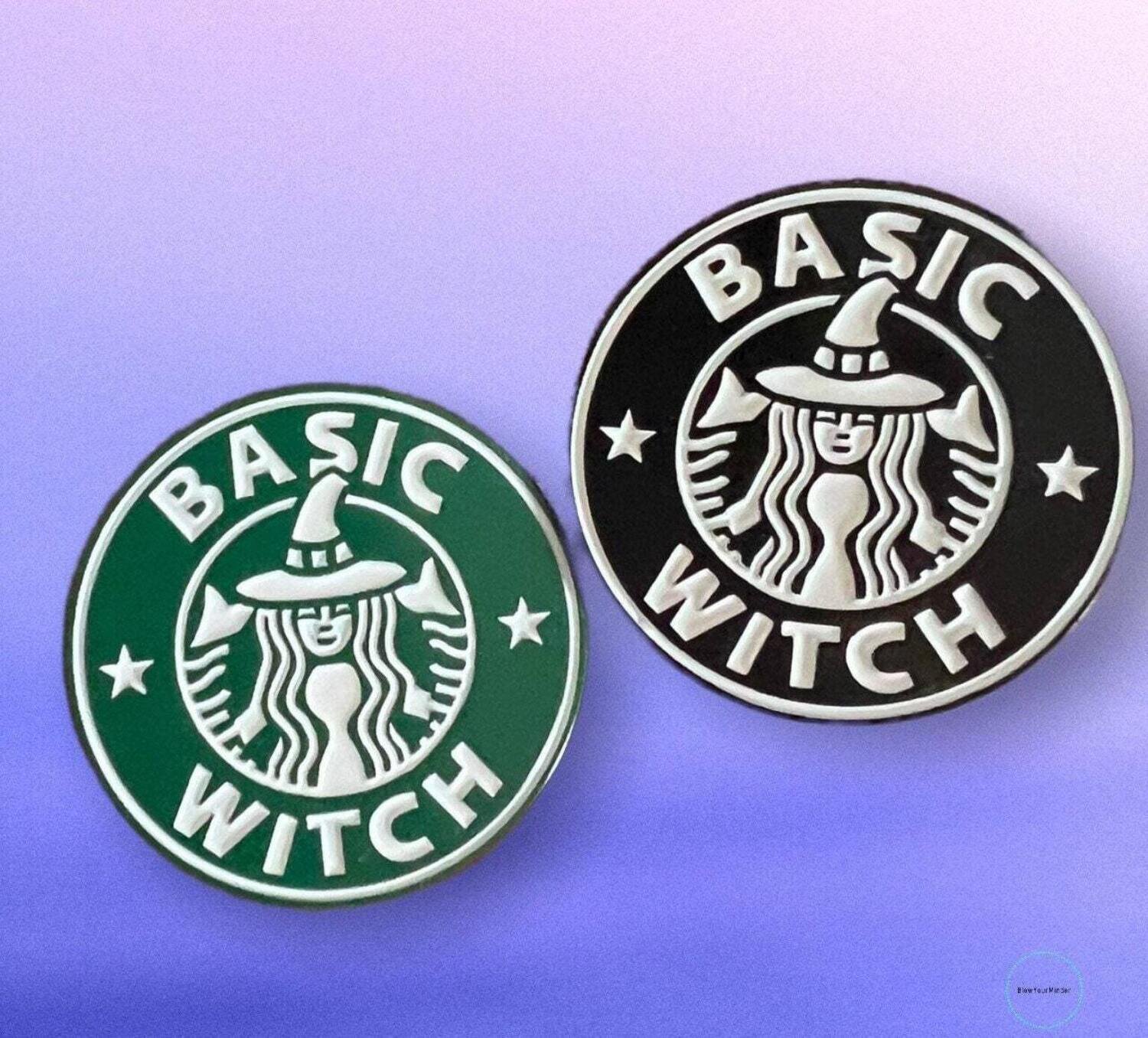 Basic Witch - Starbucks - Coffee - Witchy - Needle Minder - Pin - Magnet