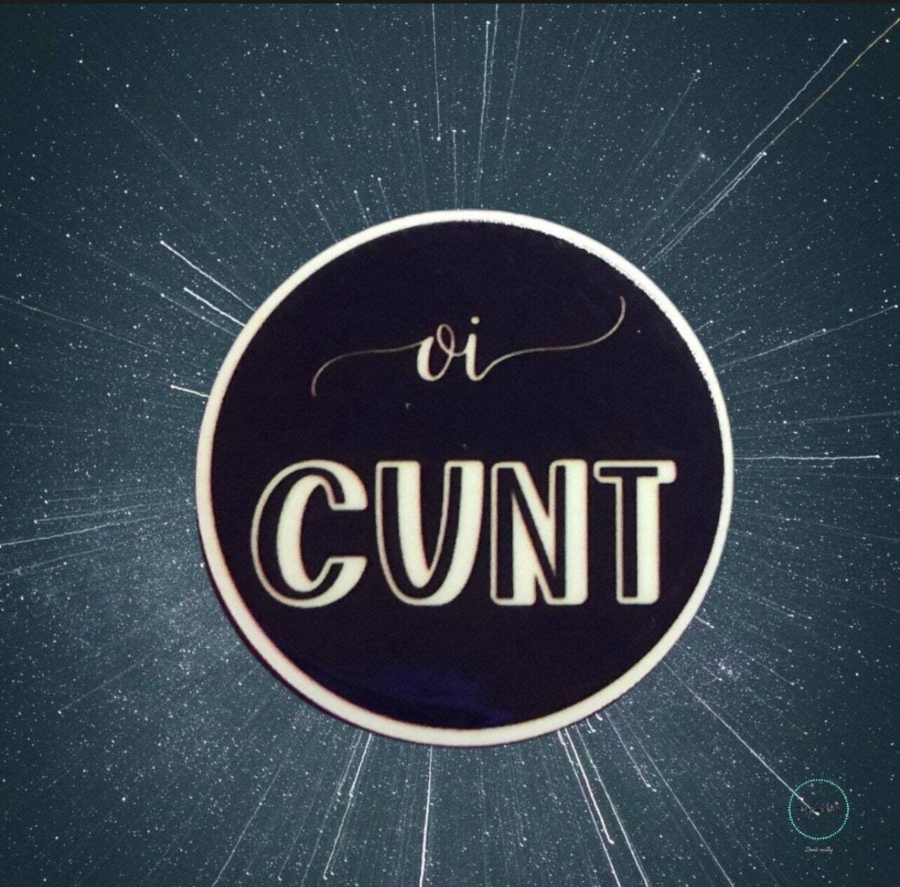 Oi Cunt - Funny - Snarky - Offensive - Acrylic - Needle Minder - Pin - Magnet