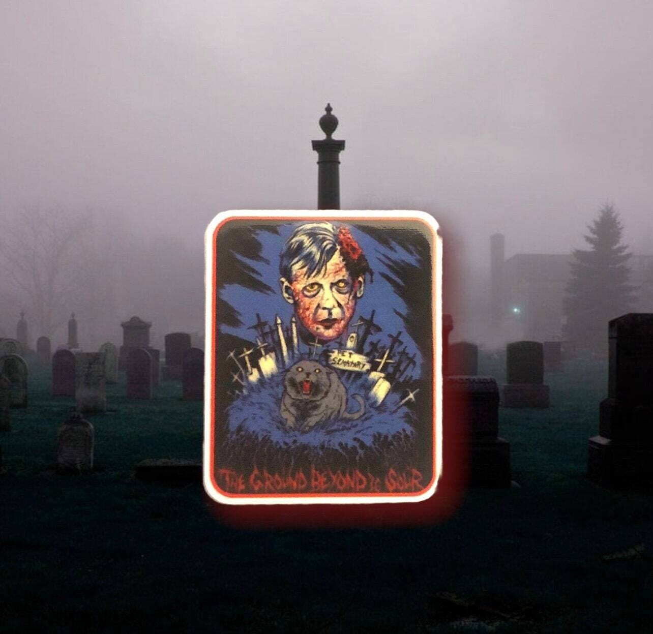 Pet Semetary - Cemetery - Horror Movie - Church - Acrylic - Needle Minder - Pin - Magnet