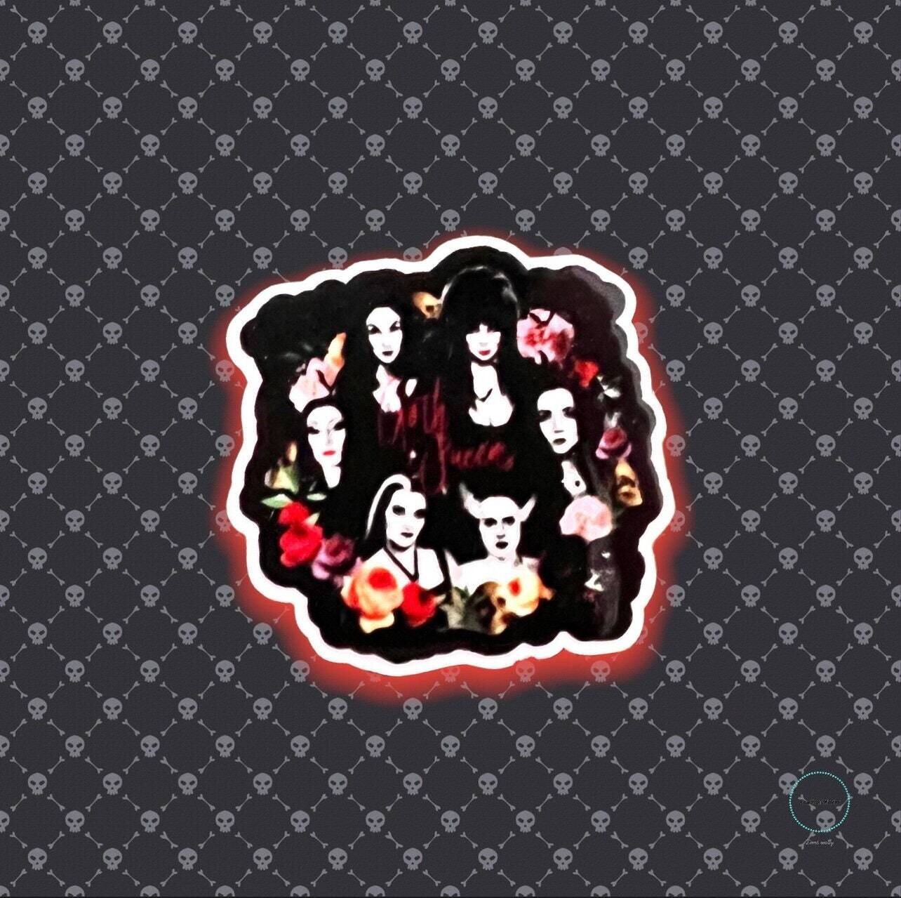 Queens Of Horror - Lily - Morticia - Vampira - Acrylic - Needle Minder - Pin - Magnet
