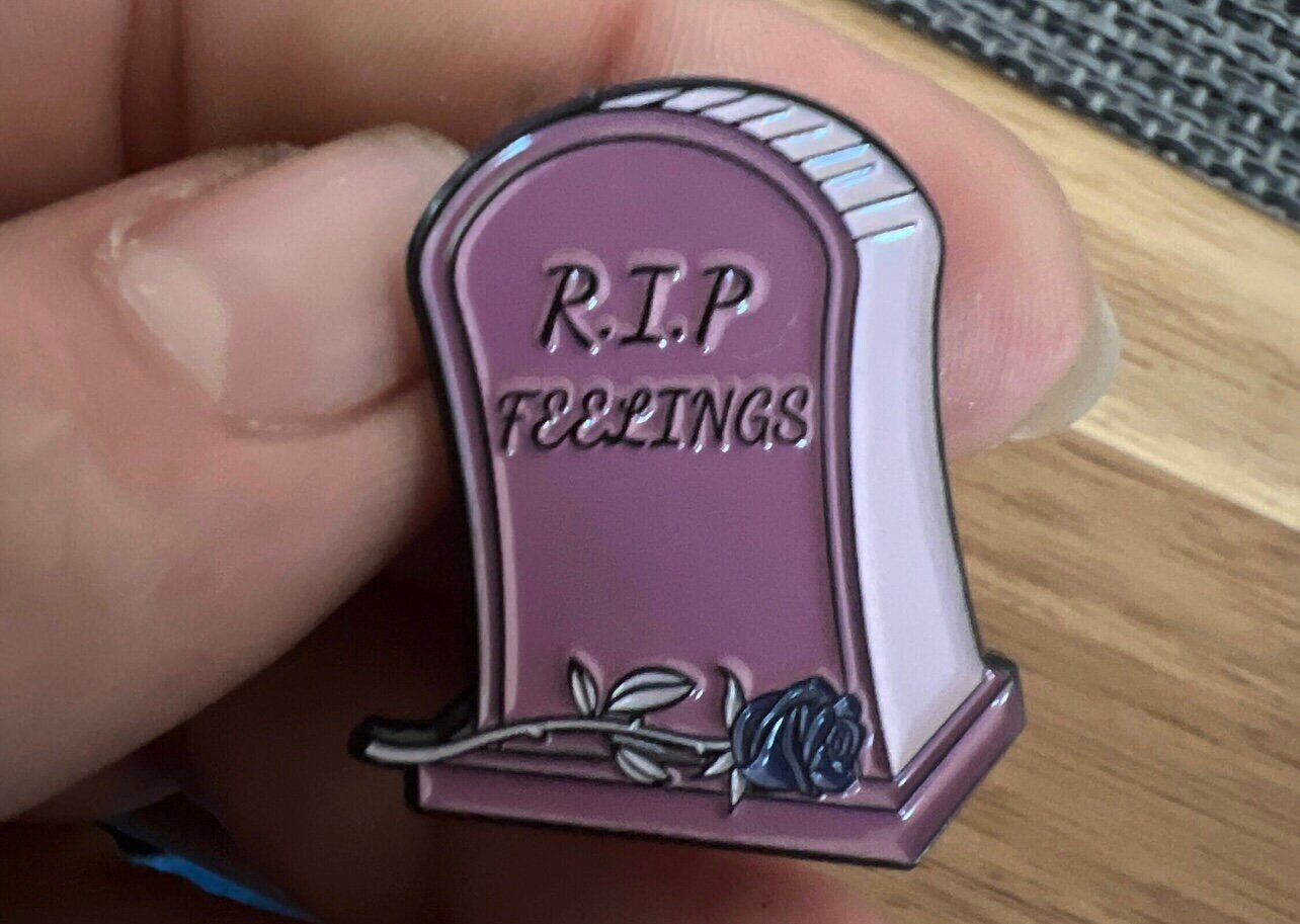 RIP Feelings - Tombstone - Grave - Needle Minder - Pin - Magnet