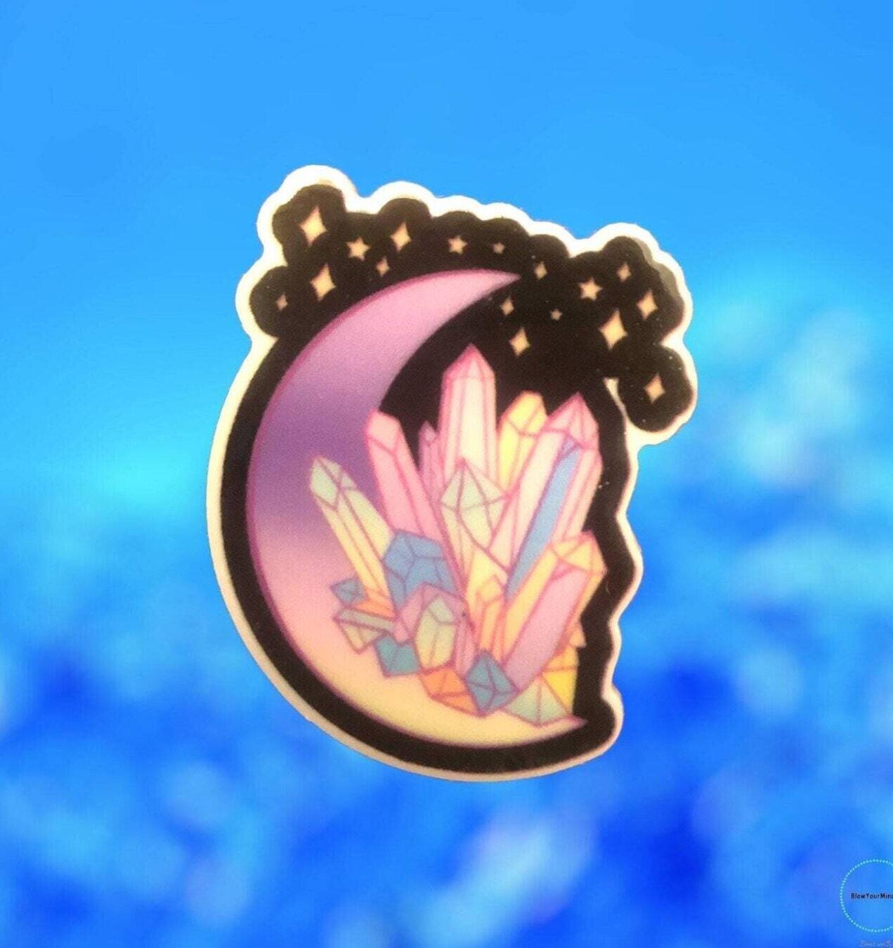 Moon - Crystal - Night - Acrylic - Needle Minder - Pin - Magnet