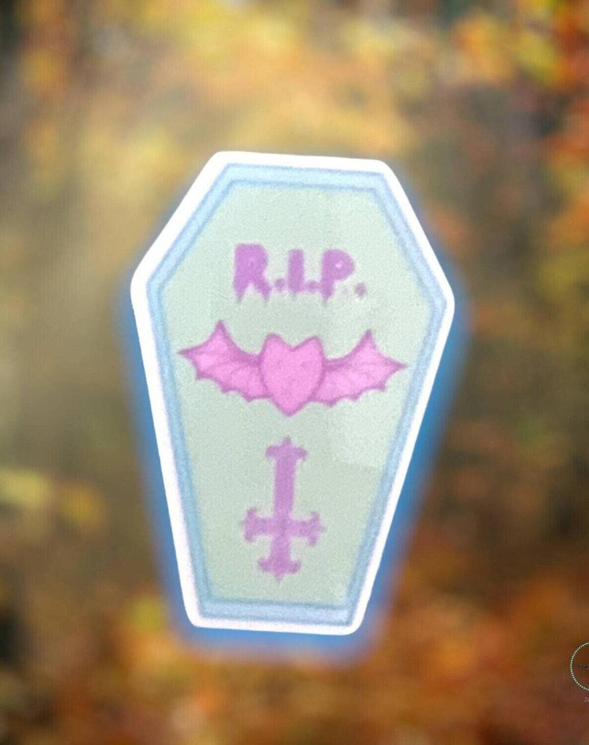 Kawaii - Coffin - Pastel - Chibi - Acrylic - Needle Minder - Pin - Magnet
