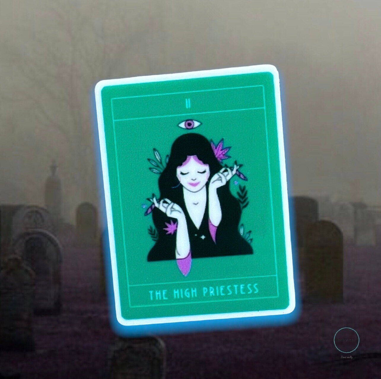 High Priestess - Tarot Card - Acrylic - Needle Minder - Pin - Magnet