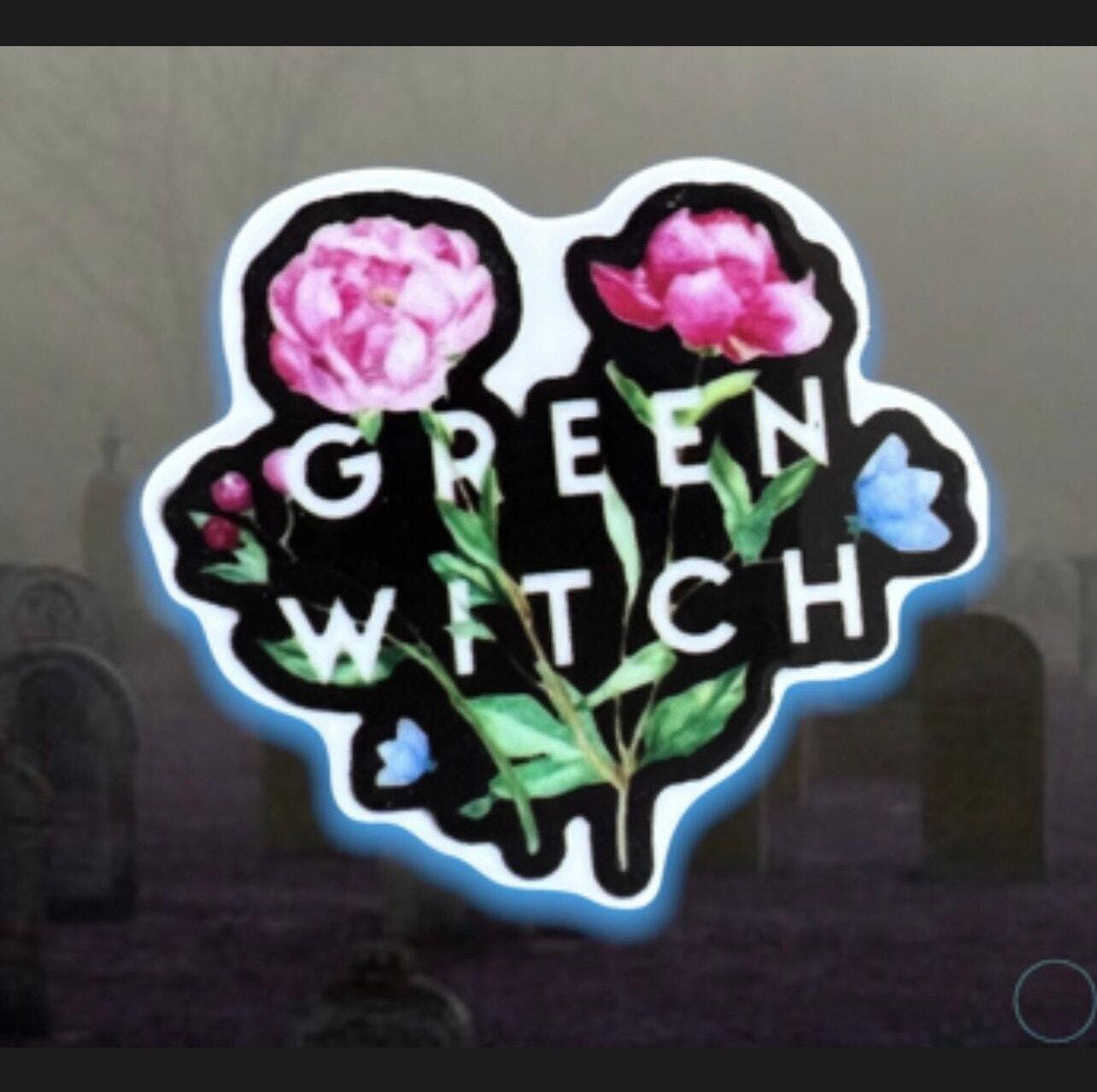 Green Witch - Flower - Garden - Acrylic - Needle Minder - Pin - Magnet