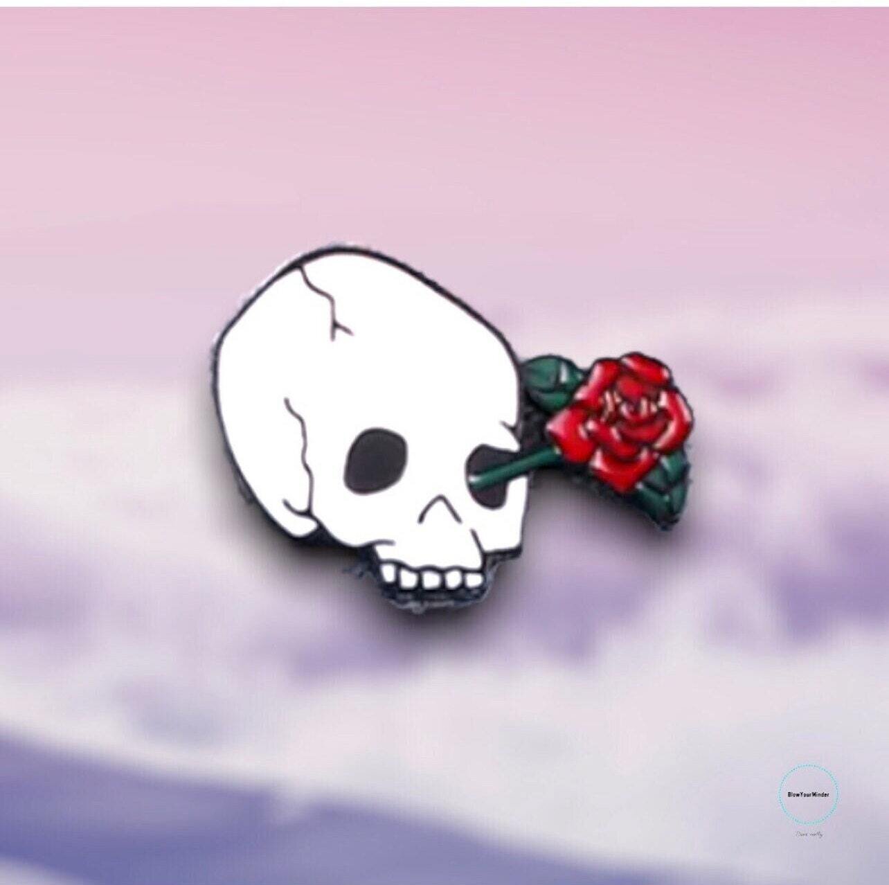 Flower - Skeleton - Bones - Bone - Skull - Needle Minder - Pin - Magnet