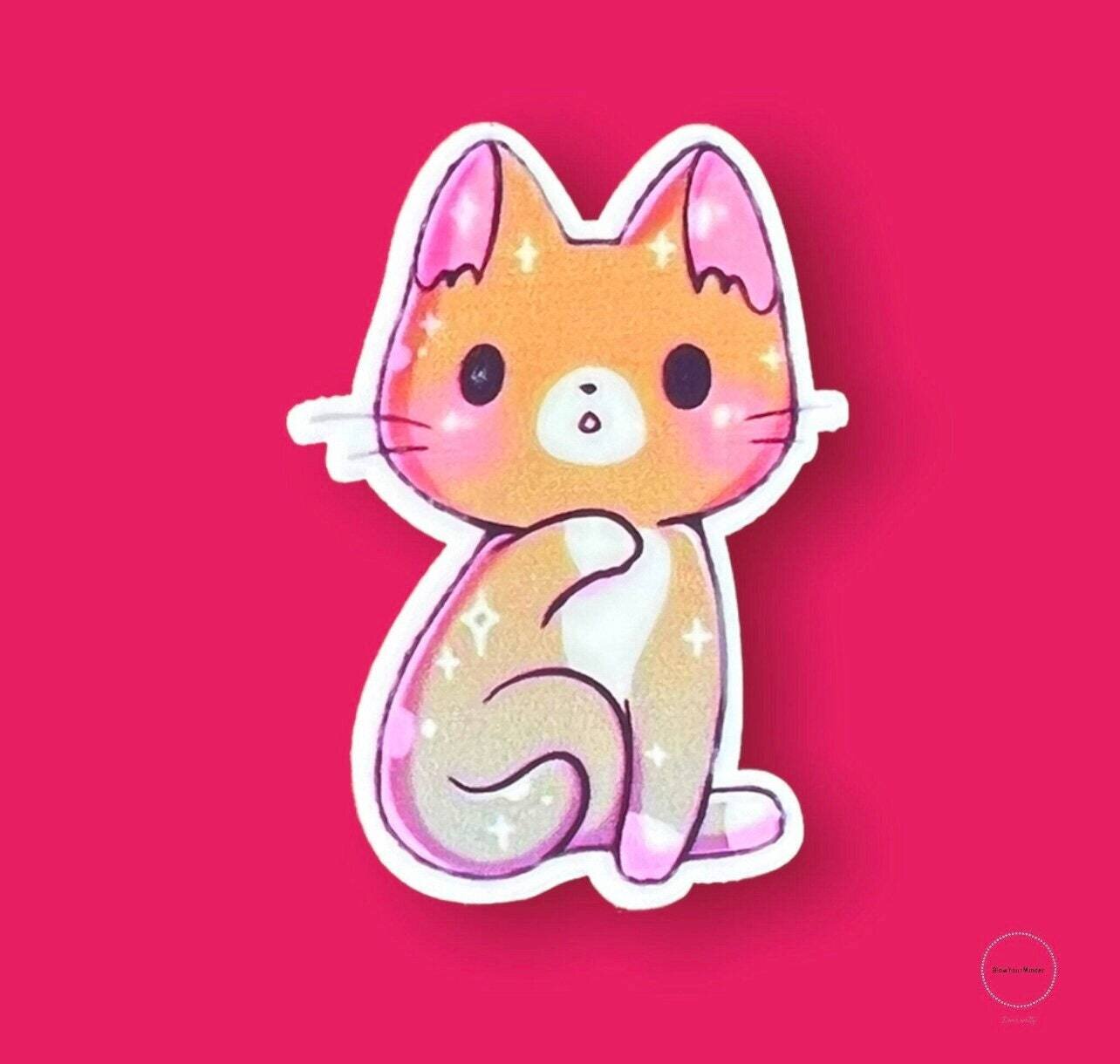 Cat - Kitten - Kitty - Space - Acrylic - Needle Minder - Pin - Magnet