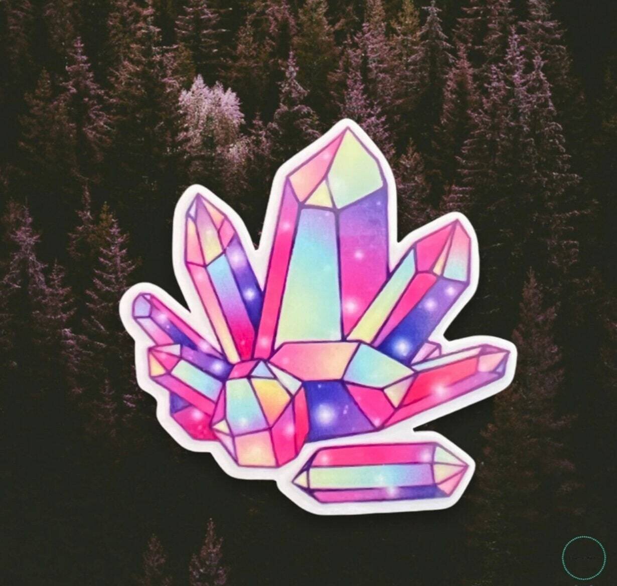 Crystal - Cluster - Acrylic - Needle Minder - Pin - Magnet