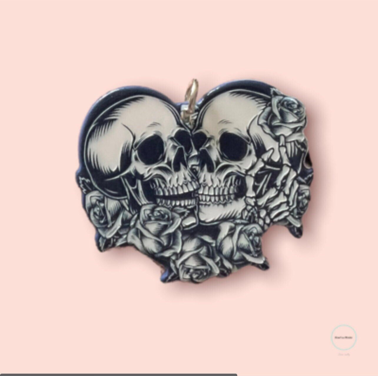 Skulls - Eternal Love - Skull - Acrylic - Charm - Needle Minder - Pin - Magnet