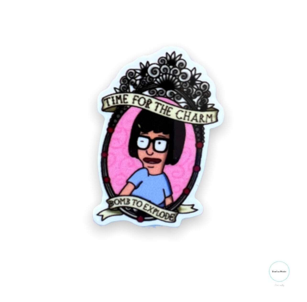 Bobs Burhers Charm Bomb - Funny - Tv Show  - Acrylic - Needle Minder - Pin - Magnet