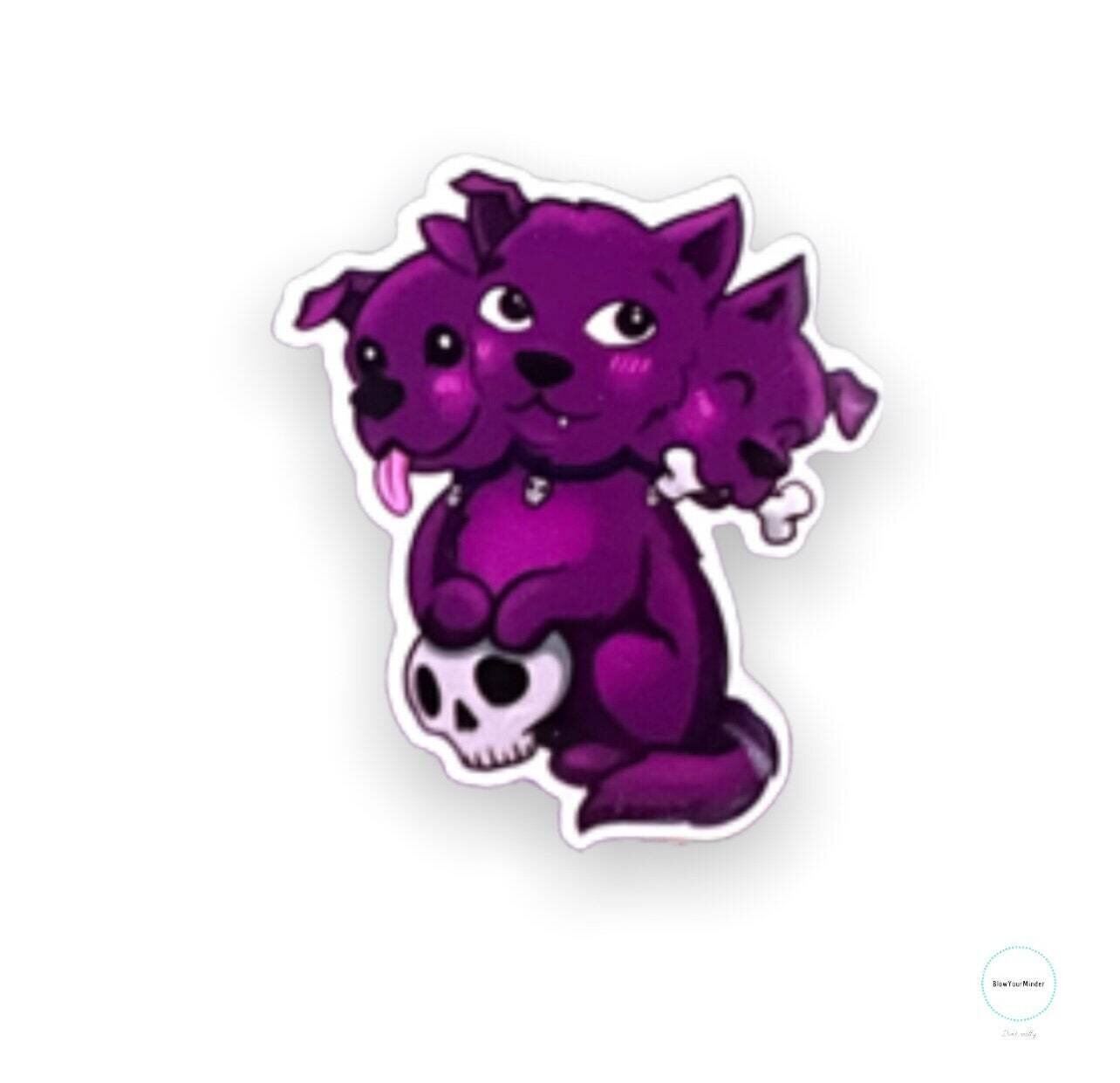 Cerberus - Mythology - Cryptid - 3 Headed Dog - Acrylic - Needle Minder - Pin - Magnet