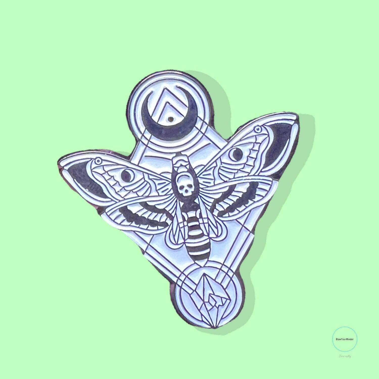 Dead Head - Moth - Needle Minder - Pin - Magnet