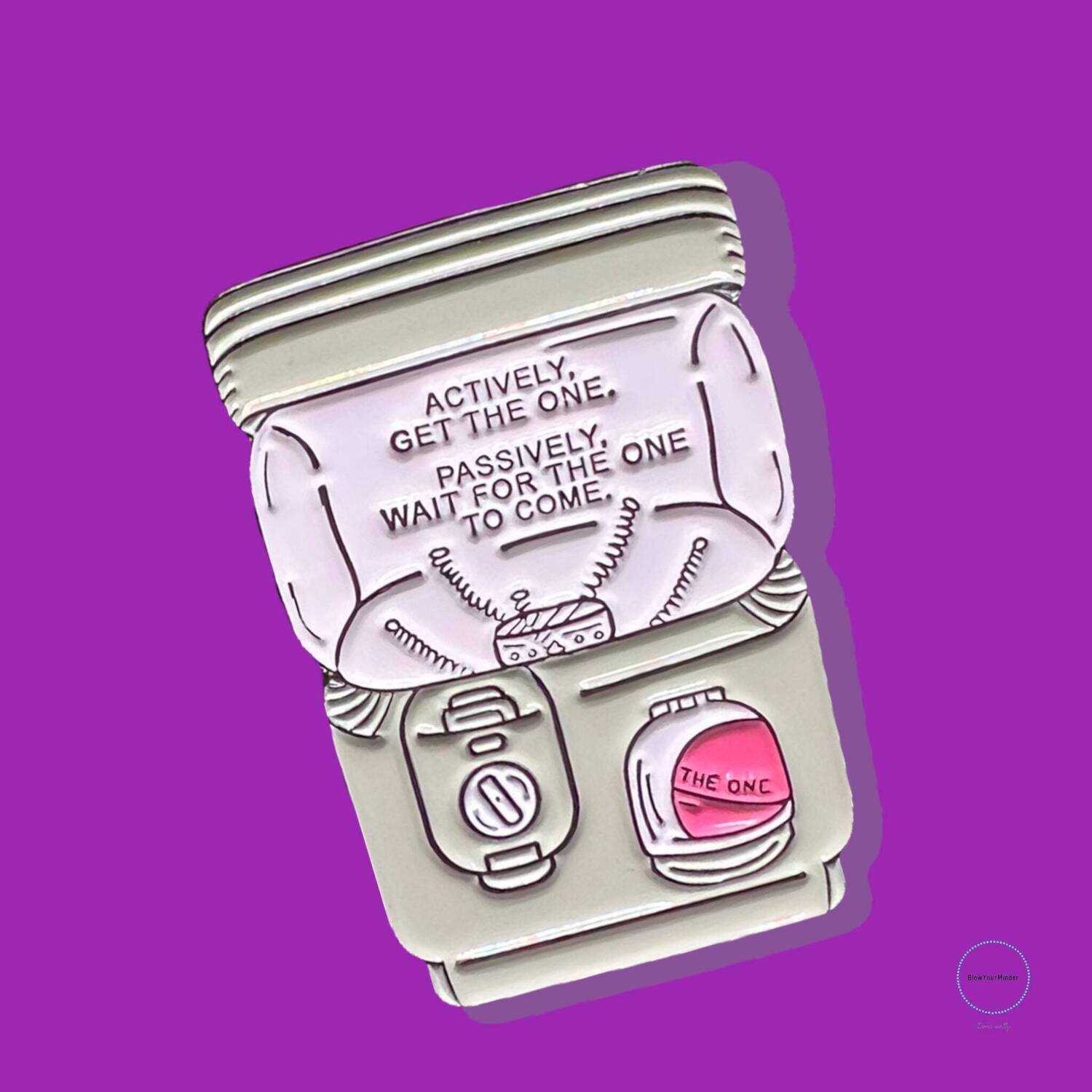 Quarter Machine - Game - Be Patient - Needle Minder - Pin - Magnet