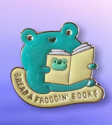 Read A Froggin Book - Funny - Teacher - Snarky - Frog - Needle Minder - Pin - Magnet